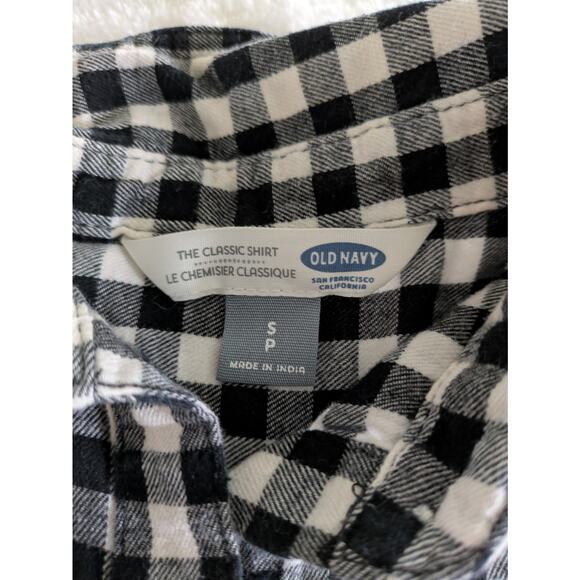 Old Navy Shirt Womens Small Gigham Plaid Button Down 'The Classic Shirt' Flannel - Picture 5 of 9
